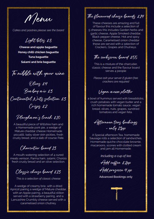 food menu 2